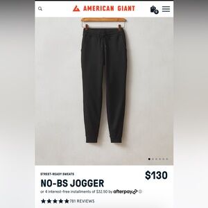 AMERICAN GIANT No BS Jogger Green XS Women’s